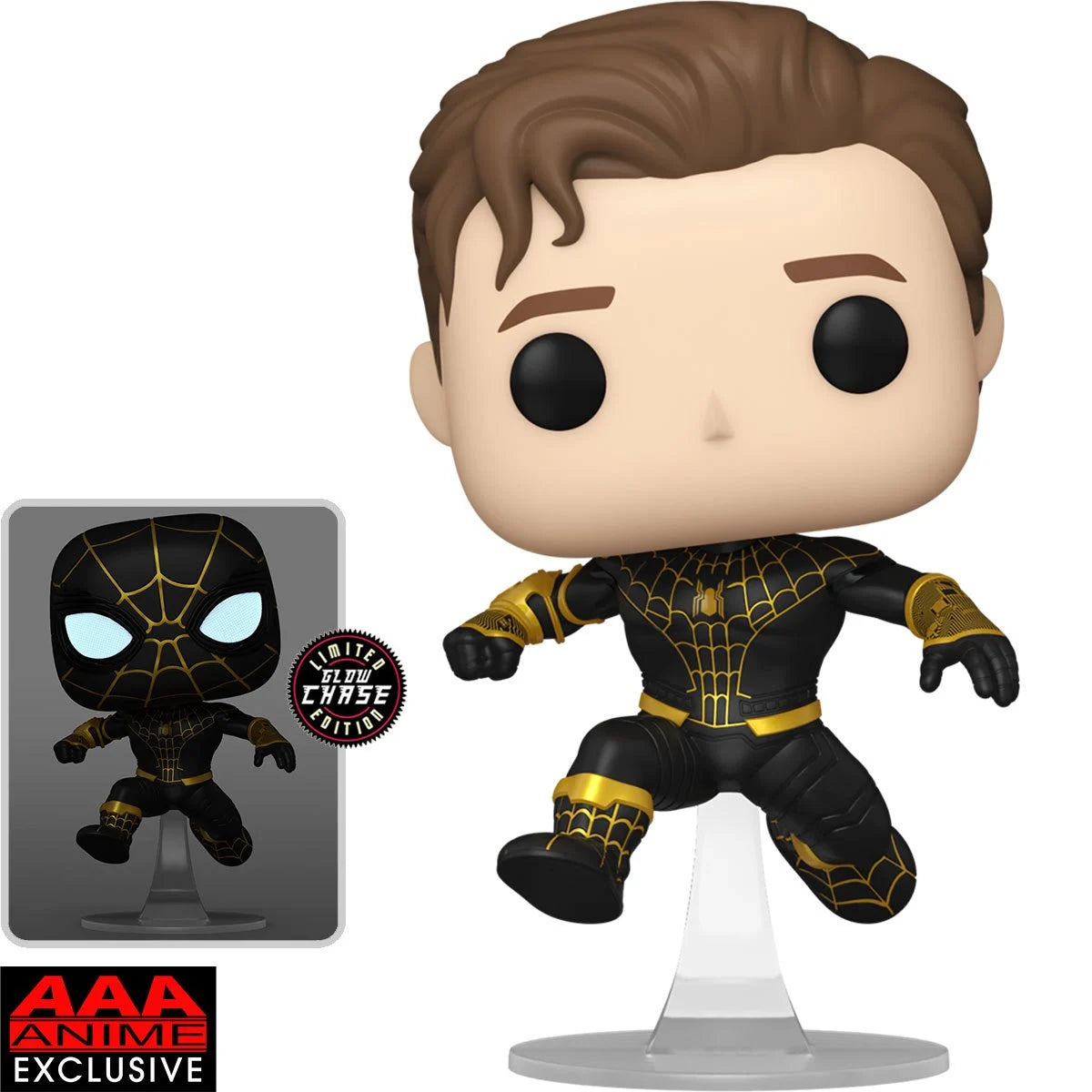 Spider-Man: No Way Home Unmasked Spider-Man Black Suit Pop! Vinyl Figure - AAA Anime Exclusive