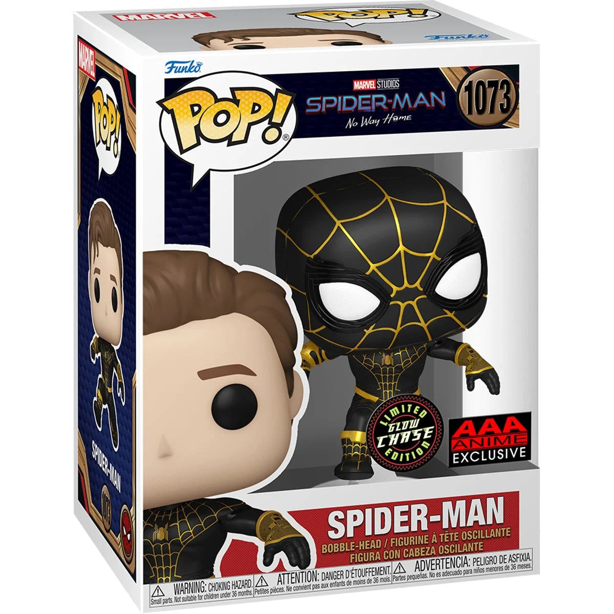 Spider-Man: No Way Home Unmasked Spider-Man Black Suit Pop! Vinyl Figure - AAA Anime Exclusive